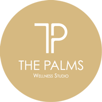 the palms wellness studio gold circle logo